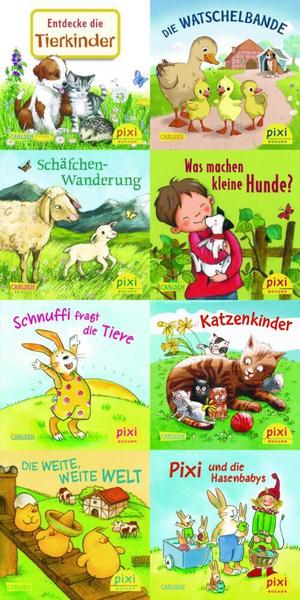 Pixi-Bundle 8er Serie 273: Pixis liebste Tierkinder (8x1 Exemplar)