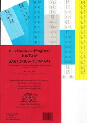 DürckheimRegister® SARTORIUS KOMPAKT 2022 Gesetze und §§