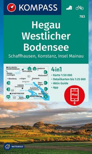 KOMPASS Wanderkarte 783 Hegau Westlicher Bodensee