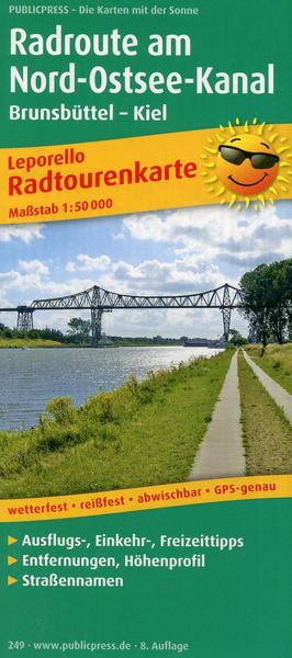 Radwanderkarte Radroute Nord-Ostsee-Kanal 1 : 50 000