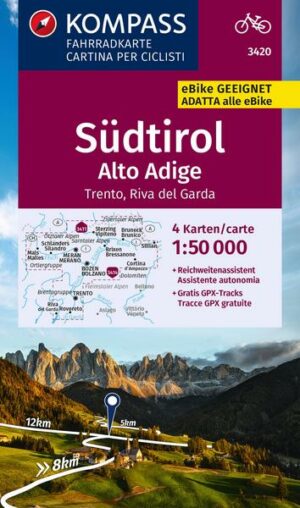 KOMPASS Fahrradkarte 3420 Südtirol - Alto Adige
