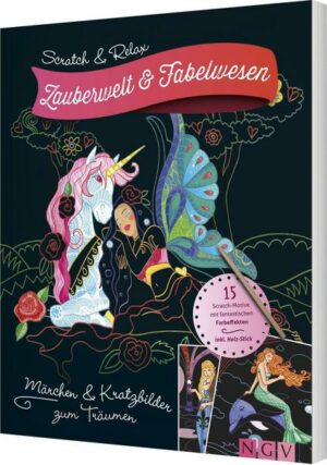 Zauberwelt & Fabelwesen - Kratzbuch mit Bambus-Stick