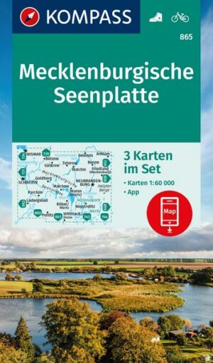 KOMPASS Wanderkarte 865 Mecklenburgische Seenplatte