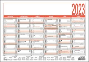 Arbeitstagekalender 2023 - A4 (29