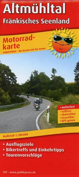 Motorradkarte Altmühltal - Fränkisches Seenland