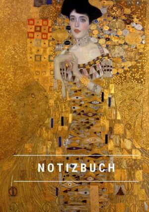 Notizbuch klein A5 Blanko - Notizheft 44 Seiten 90g/m² - Softcover Gustav Klimt 'Adele Bloch-Bauer I' -