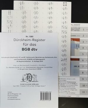 DürckheimRegister BGB im dtv 2022