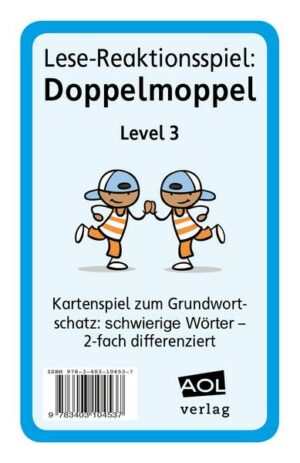 Lese-Reaktionsspiel: Doppelmoppel Level 3