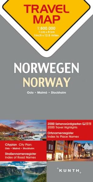 Reisekarte Norwegen 1:800.000