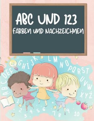 ABC und 123 Färbung und Rückverfolgung Buch für Kinder
