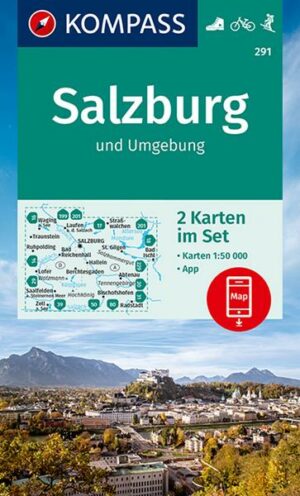 KOMPASS Wanderkarte 291 Salzburg und Umgebung