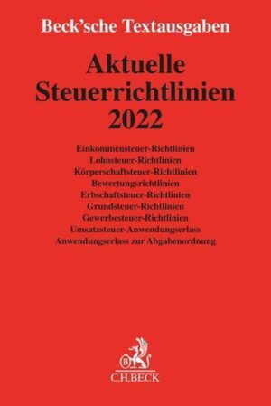 Aktuelle Steuerrichtlinien 2022