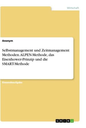 Selbstmanagement und Zeitmanagement Methoden. ALPEN-Methode