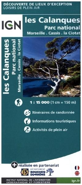 Les Calanques de Marseille à Cassis 1:15 000