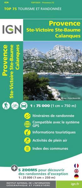 IGN 75 000 Provence Ste-Victoire Ste-Baume Calanques