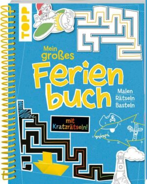 Mein großes Ferienbuch mit Kratzrätseln! (Blau)