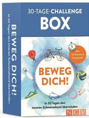 Beweg dich! 30-Tage-Challenge-Box. In 30 Tagen den inneren Schweinehund überwinden