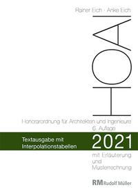 HOAI 2021 - Textausgabe mit Interpolationstabellen