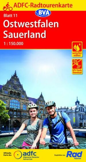 ADFC-Radtourenkarte 11 Ostwestfalen Sauerland 1:150.000