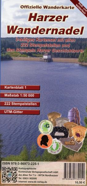 Harzer Wandernadel. 3 teiliges wetterfestes Kartenset 1 : 50 000
