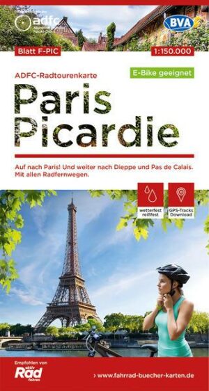 ADFC-Radtourenkarte F-PIC Paris Picardie