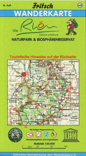 Naturpark & Biosphärenreservat Rhön 1 : 50 000. Wanderkarte