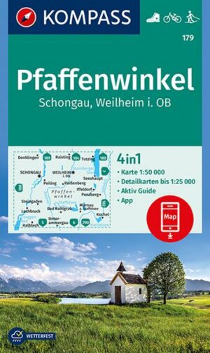 KOMPASS Wanderkarte 179 Pfaffenwinkel