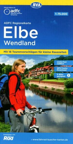 ADFC Regionalkarte Elbe Wendland mit Tourenvorschlägen