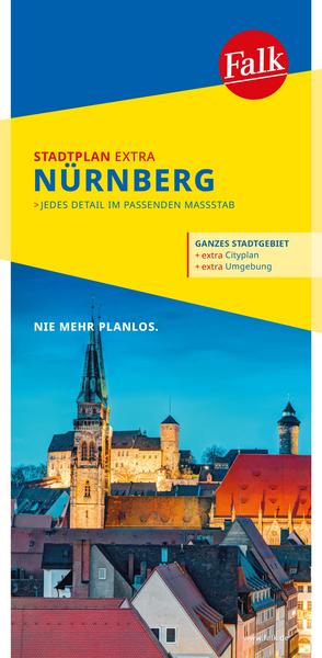 Falk Stadtplan Extra Standardfaltung Nürnberg 1:20 000