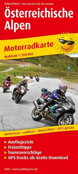 Motorradkarte Österreichische Alpen