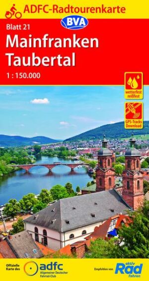 ADFC-Radtourenkarte 21 Mainfranken Taubertal 1:150.000