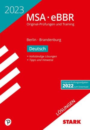 STARK Lösungen zu Original-Prüfungen und Training MSA/eBBR 2023 - Deutsch - Berlin/Brandenburg