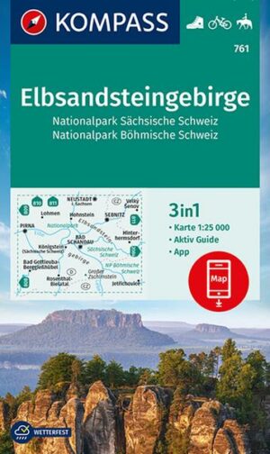 KOMPASS Wanderkarte 761 Elbsandsteingebirge