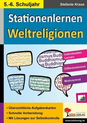 Stationenlernen Weltreligionen / Klasse 5-6