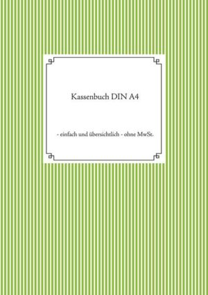 Kassenbuch DIN A4