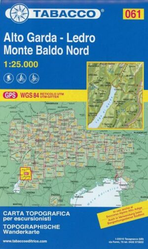 Tabacco Wandern 1 : 25 000 Alto Garda - Ledro - Monte Baldo Nord