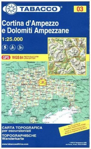 Tabacco Wandern 1 : 25 000 Cortina d`Ampezzo