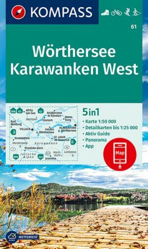 KOMPASS Wanderkarte 61 Wörthersee