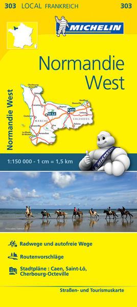 Michelin Localkarte Normandie West 1 : 150 000