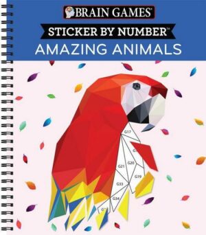 Brain Games - Sticker by Number: Amazing Animals