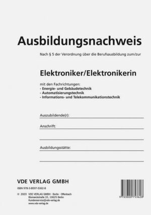 Ausbildungsnachweis Elektroniker/Elektronikerin