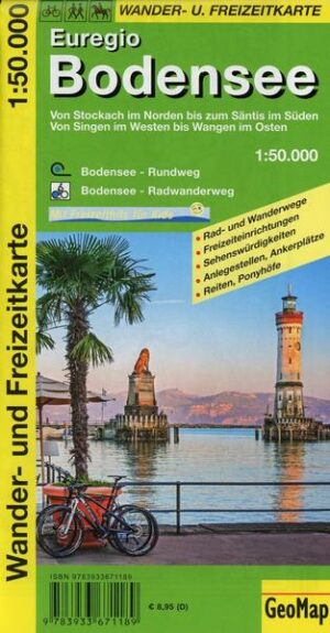 Euregio Bodensee 1 : 50 000. Wander- und Freizeitkarte