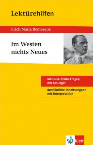 Klett Lektürehilfen Erich Maria Remarque