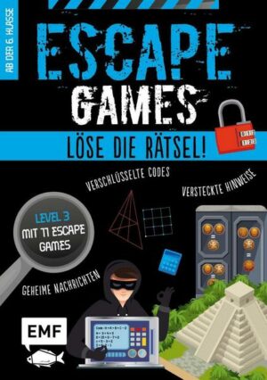 Escape Games Level 3 (blau) – Löse die Rätsel! – 11 Escape Games ab der 6. Klasse