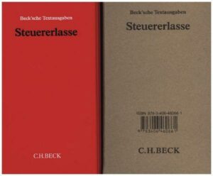 Steuererlasse (ohne Fortsetzungsnotierung). Inkl. 45. Ergänzungslieferung