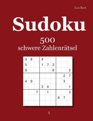 Sudoku 500 schwere Zahlenrätsel 1