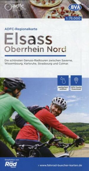 ADFC-Regionalkarte Elsass Oberrhein Nord 1:75.000