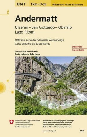 Swisstopo 1 : 33 333 Andermatt