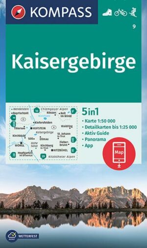 KOMPASS Wanderkarte 9 Kaisergebirge