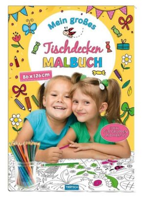 Mein großes Tischdecken-Malbuch gelb